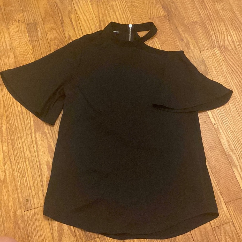 EXPRESS BLACK COLD SHOULDER TOP